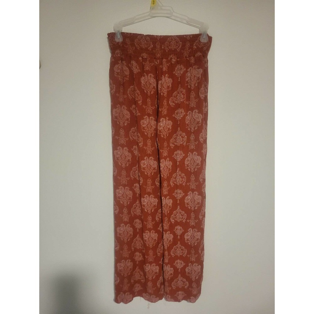 Fashion Nova Floral Bohemian Wide Leg Pants Waist Stretch Sz. Medium Beach Vaca - Picture 4 of 5
